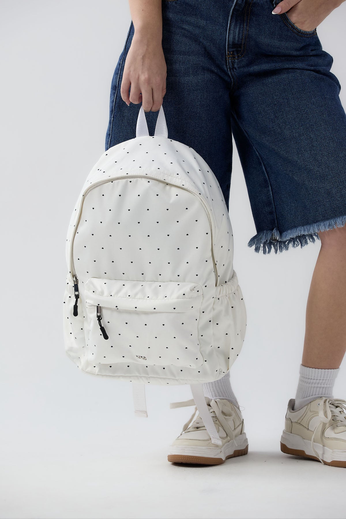 Morral marfil estampado para jóvenes