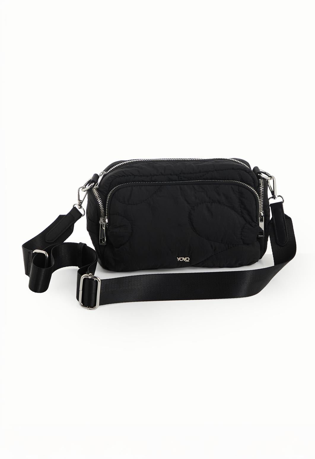 Bandolera negra acolchada para jóvenes