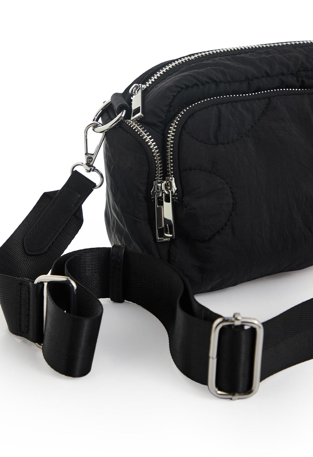 Bandolera negra acolchada para jóvenes