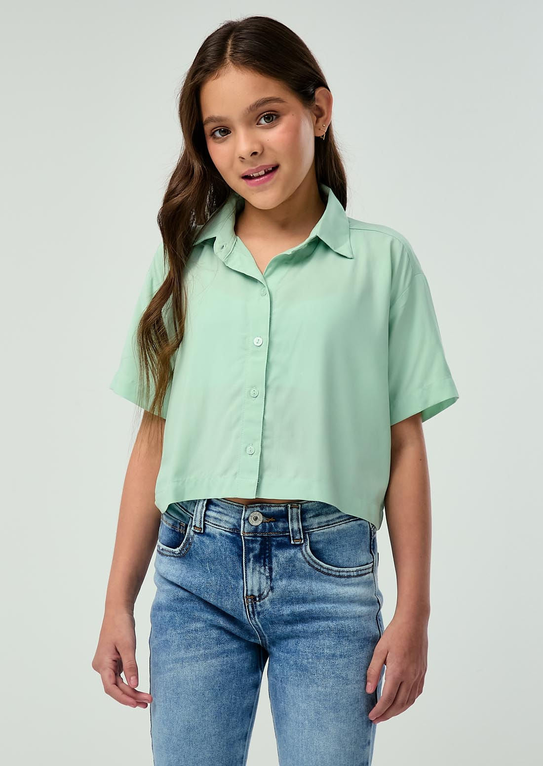 Blusa verde menta para niñas – Stop Jeans
