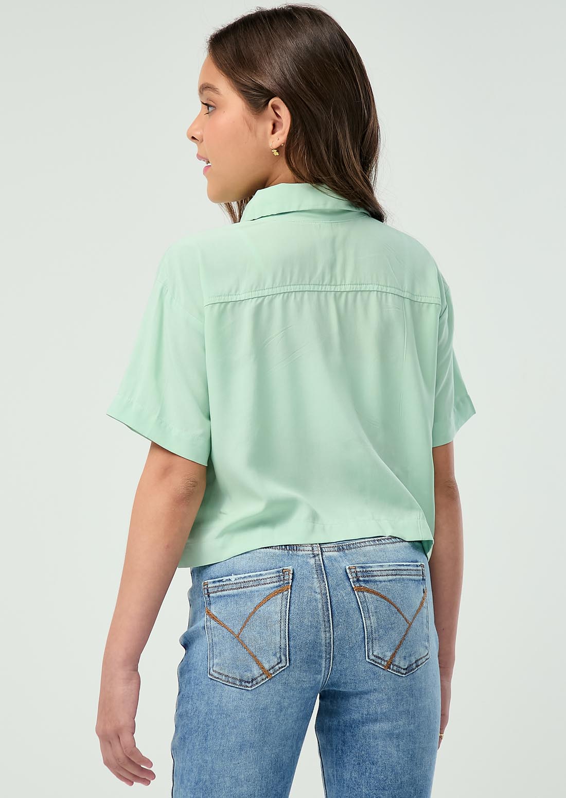 Blusa verde menta para niñas