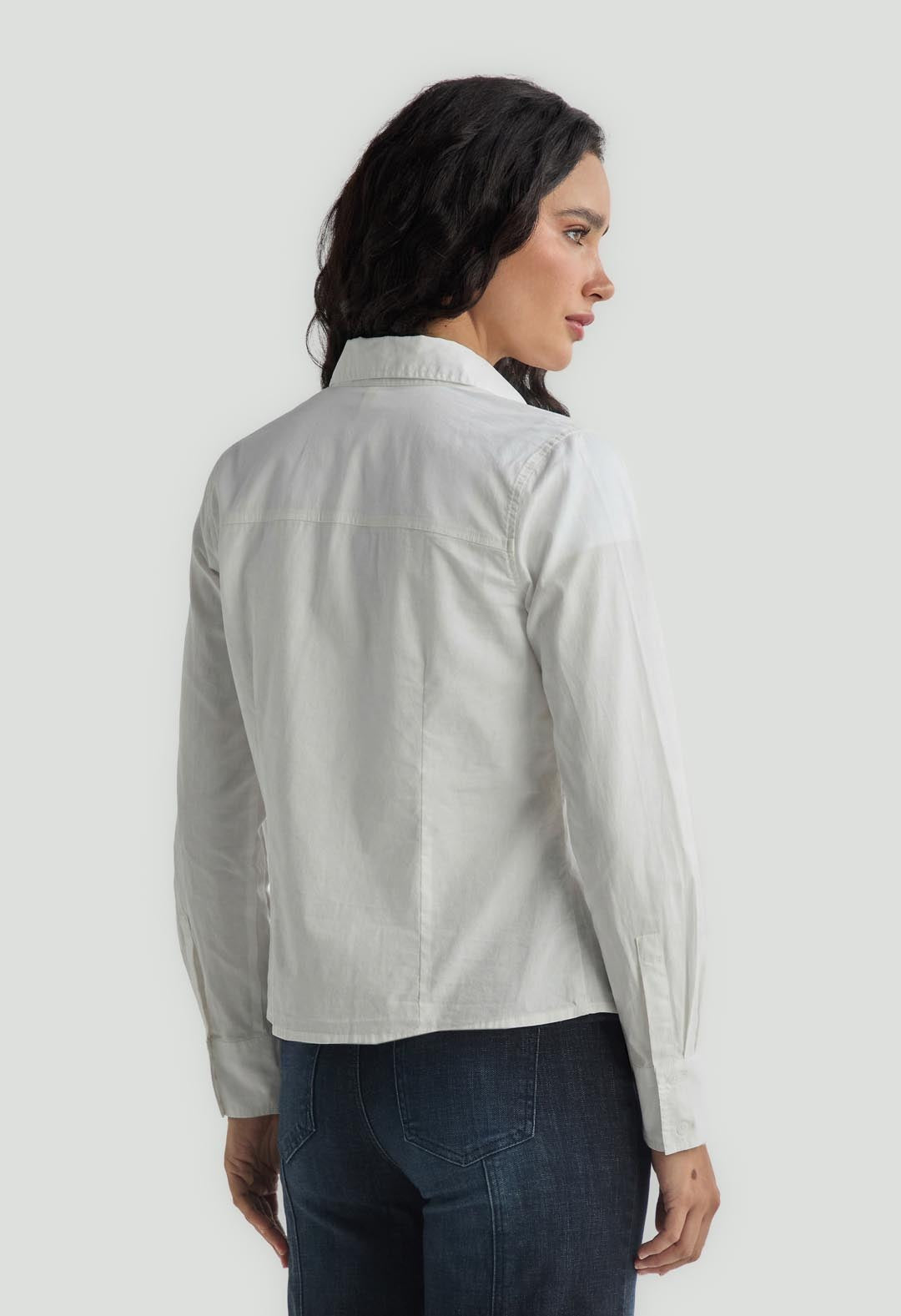 Blusa cruda manga larga para mujeres