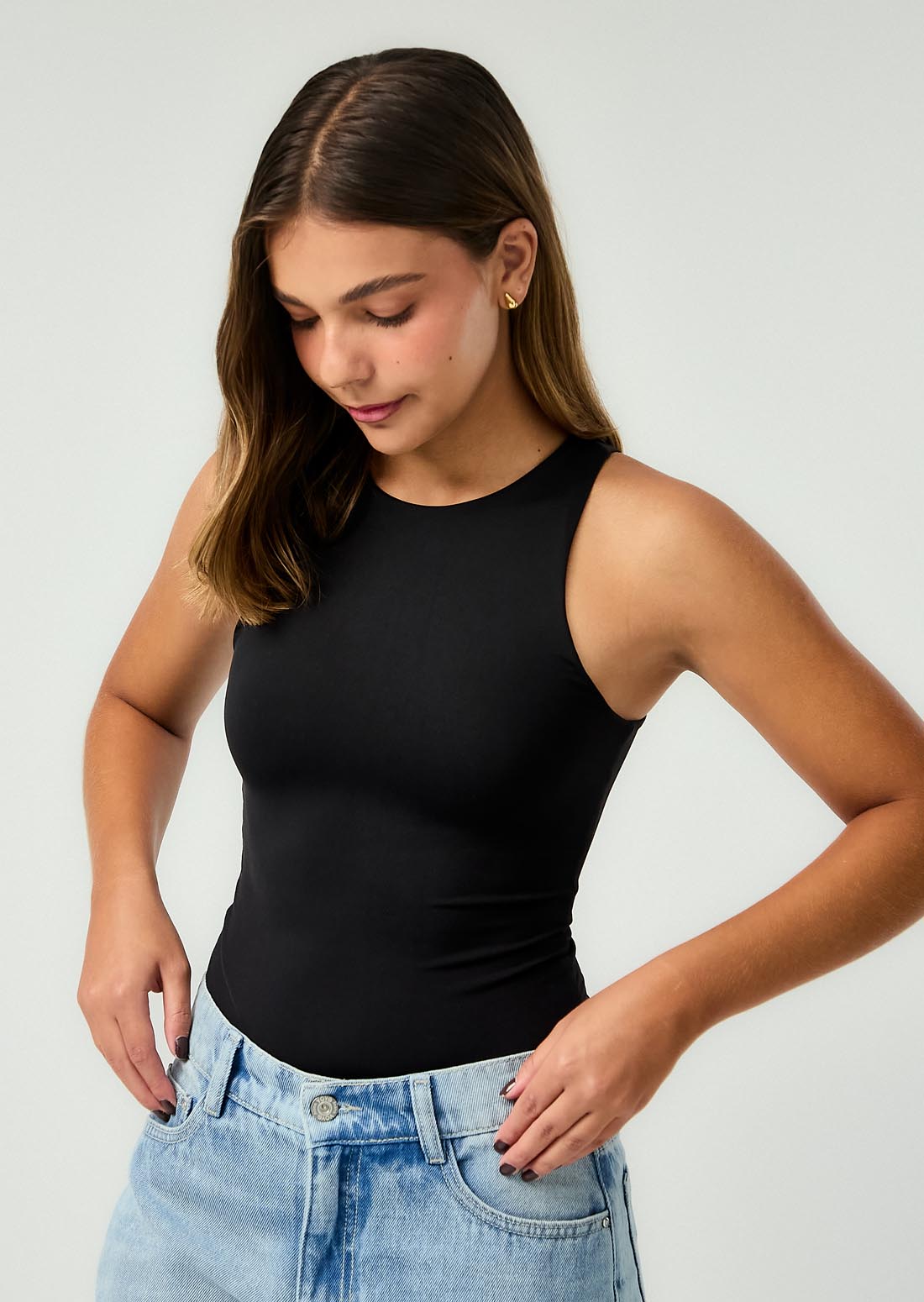 Body negro fondo entero para adolescentes