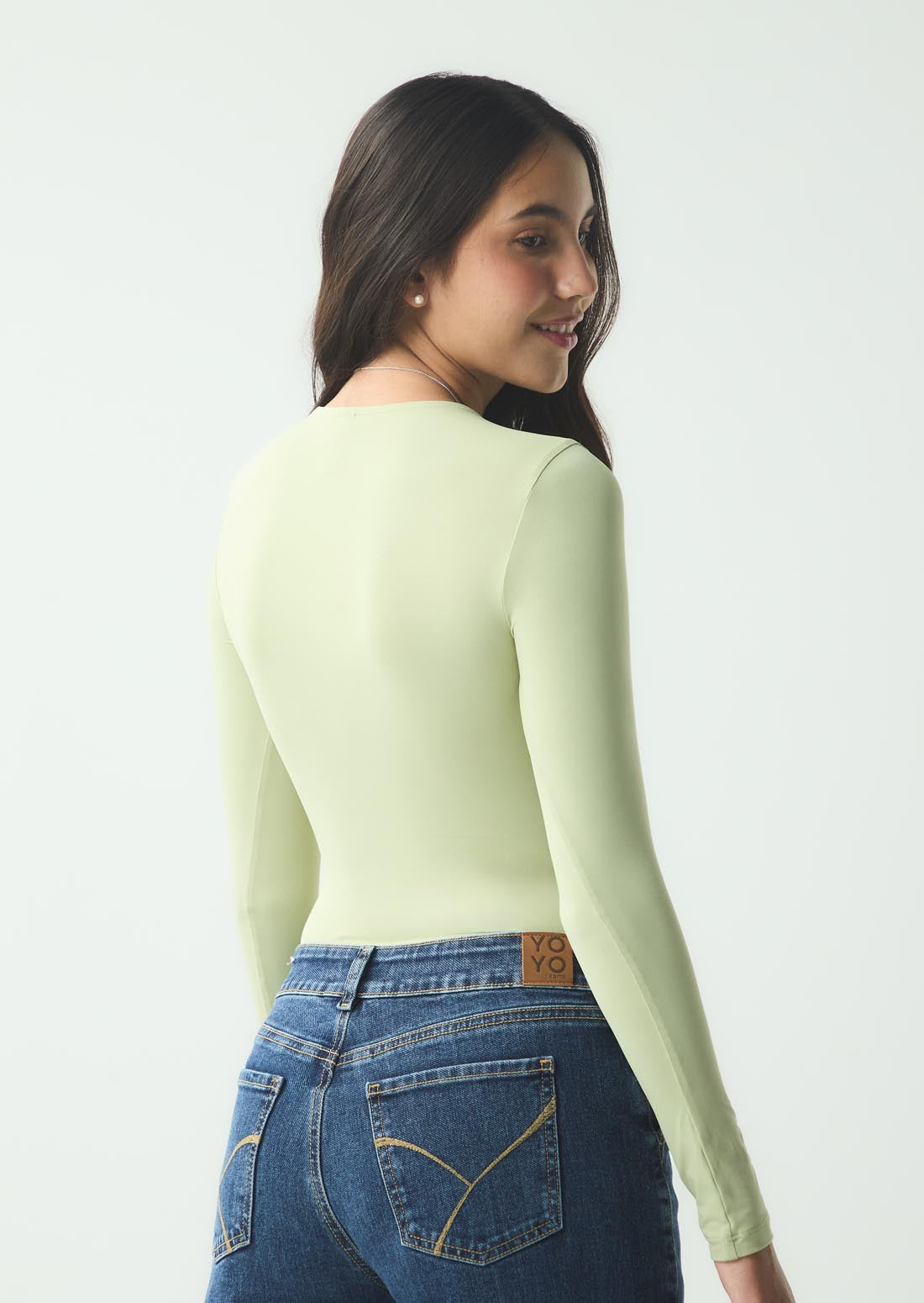 Body pistacho cuello alto para jóvenes