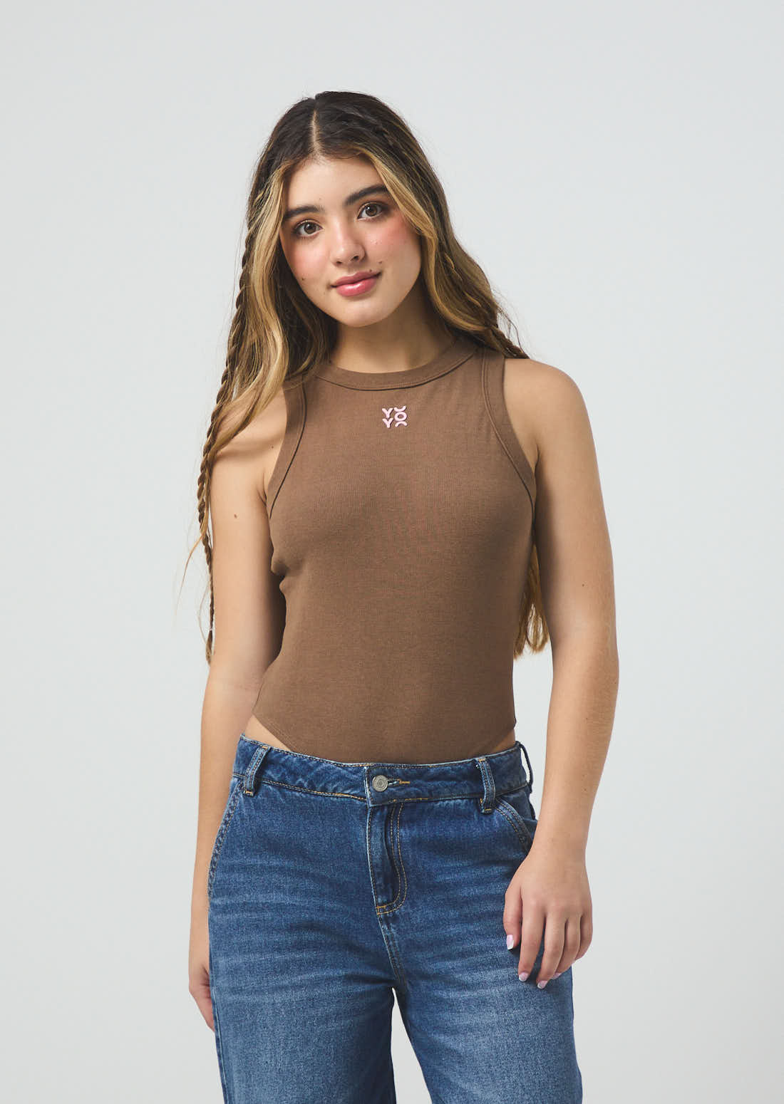 Body chocolate estampado en frente para jóvenes
