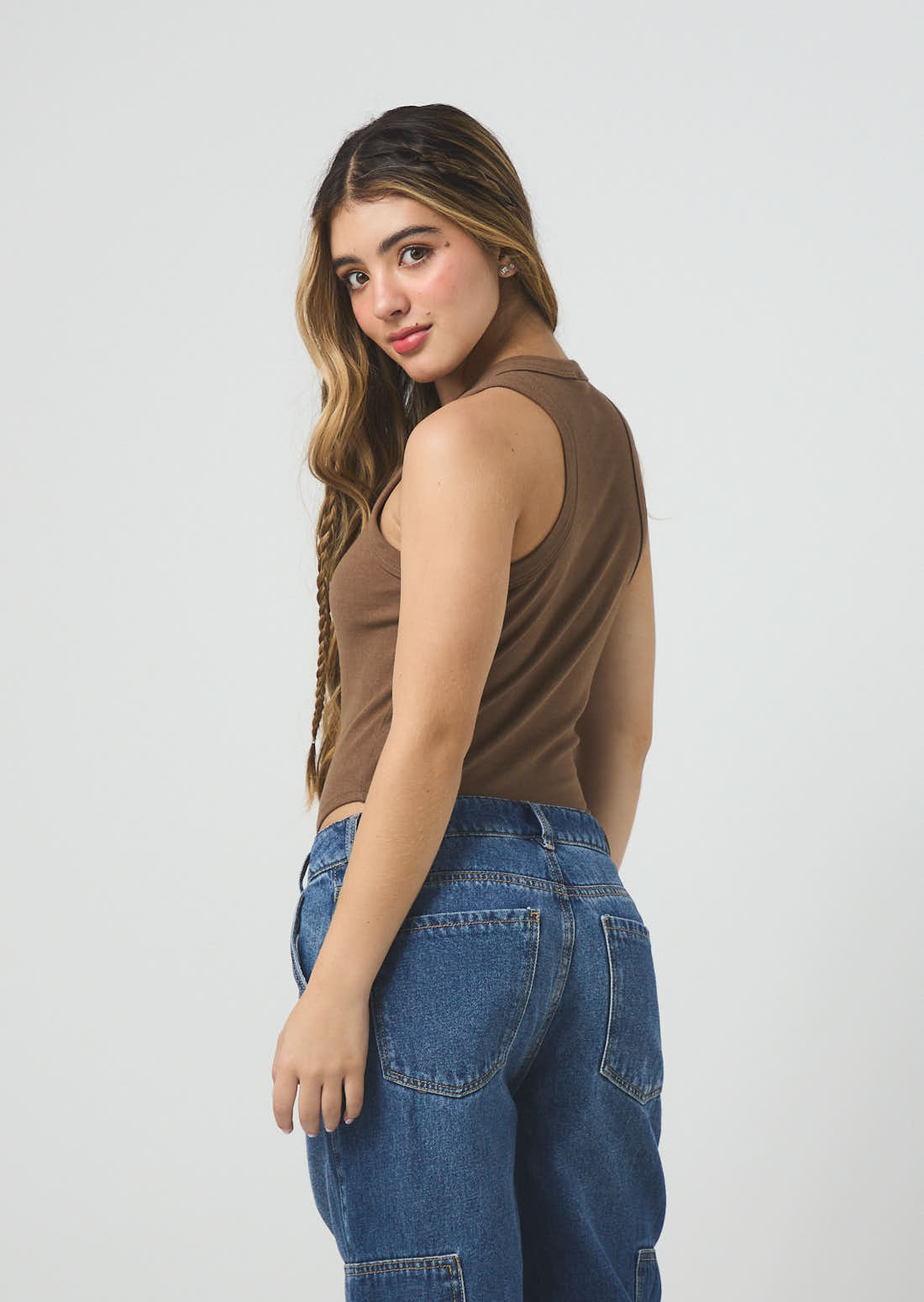 Body chocolate estampado en frente para jóvenes