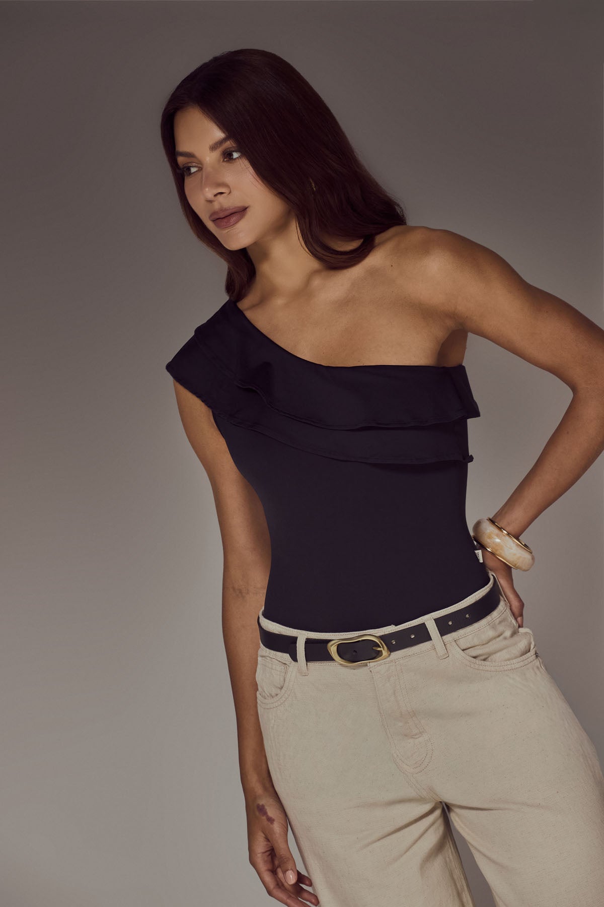 Body negro con bolero para mujer