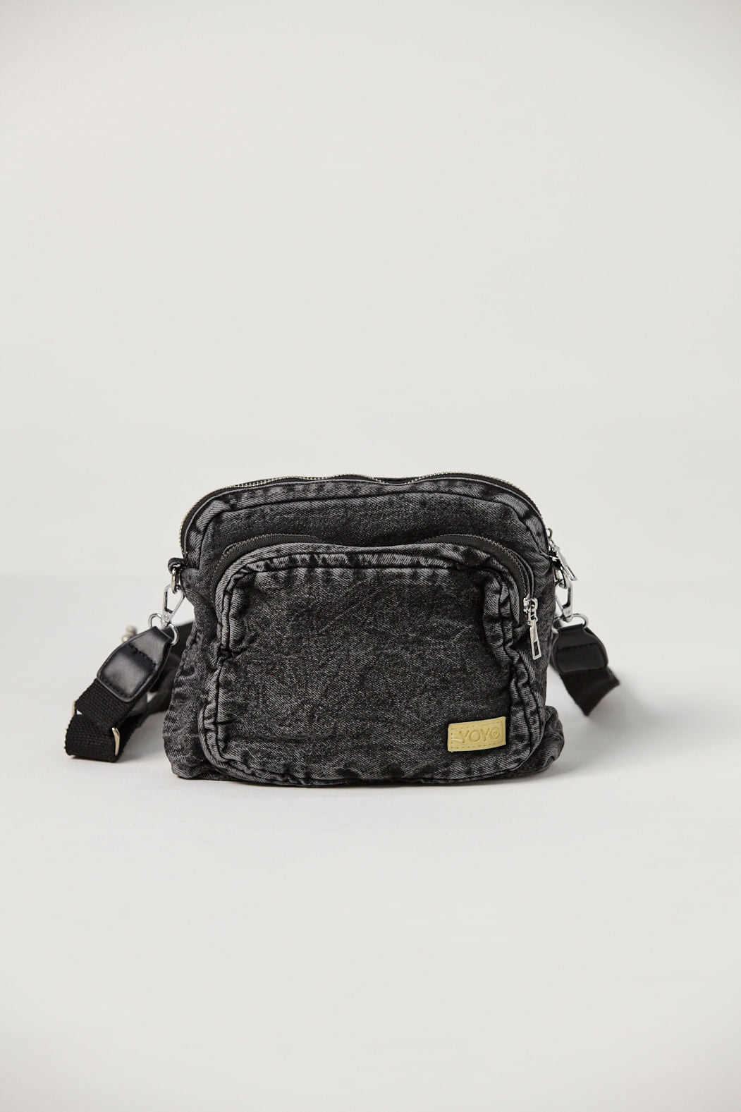 Bolso bandolera gris oscuro para jóvenes