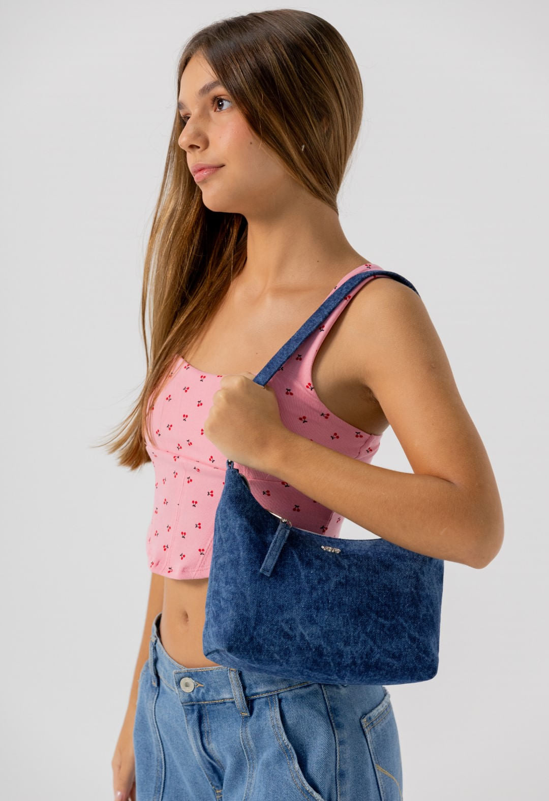 Bolso de mano lavado medio