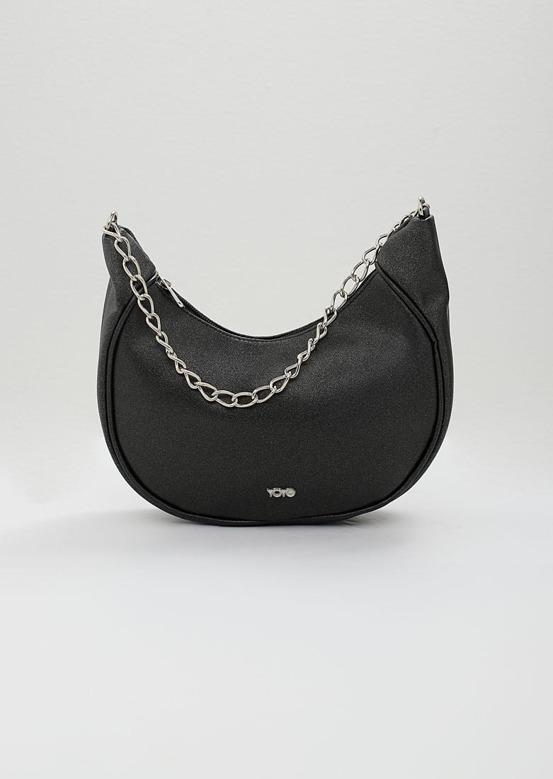 Bolso negro con textura para jóvenes