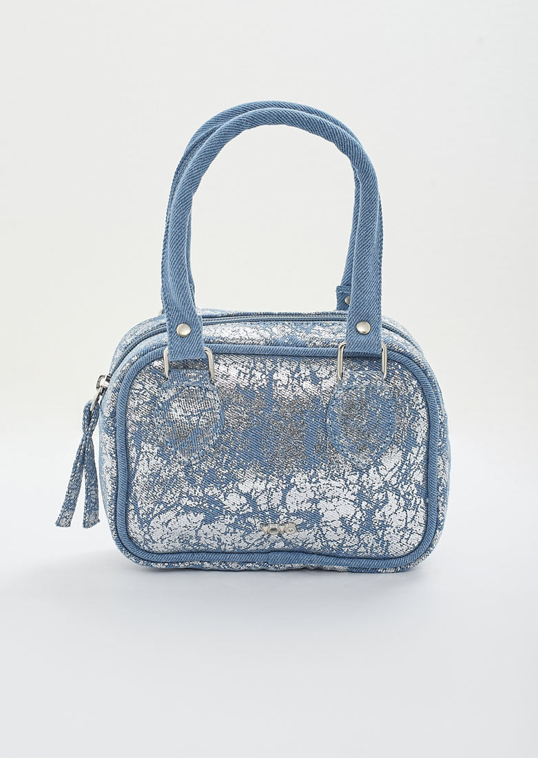 Bolso de mano azul con foil para jóvenes