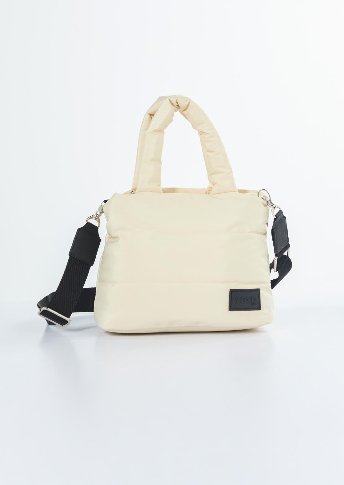 Bolso beige acolchado