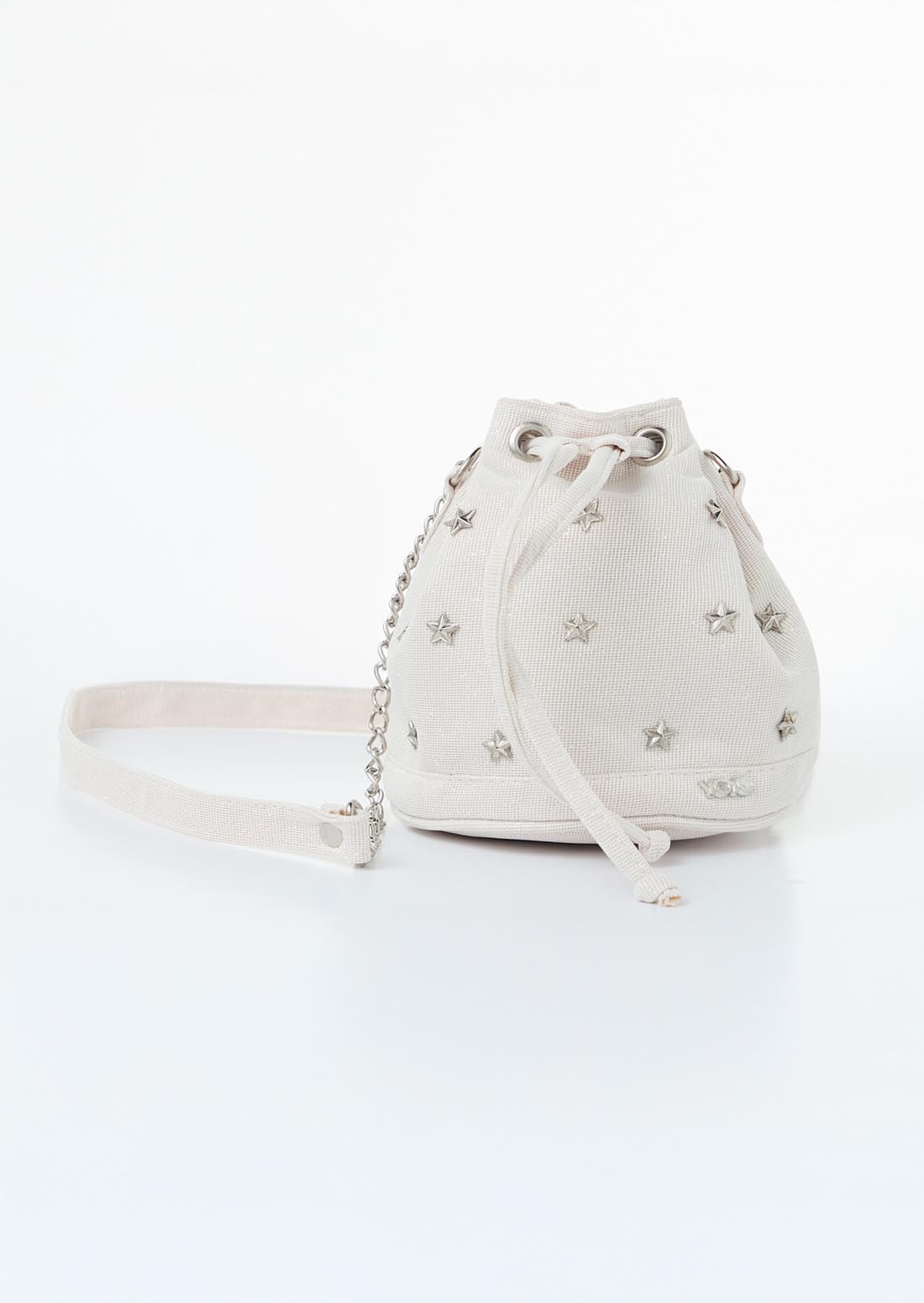 Bolso marfil con taches de estrellas