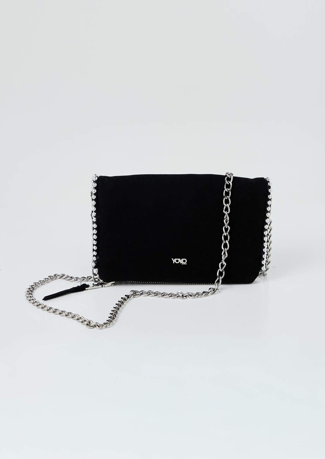 Bolso negro con cadena para jóvenes