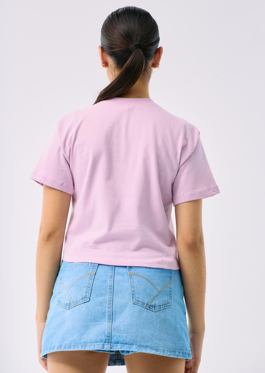 Camiseta mora estampada para jóvenes