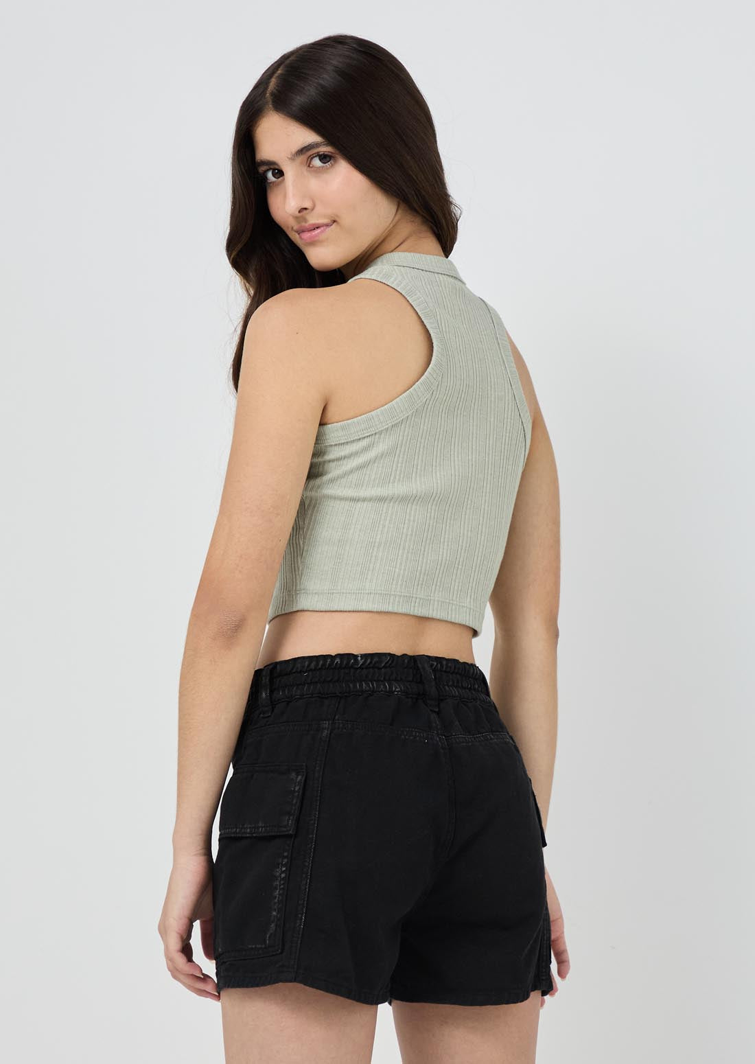 Camiseta pistacho estampado para jóvenes