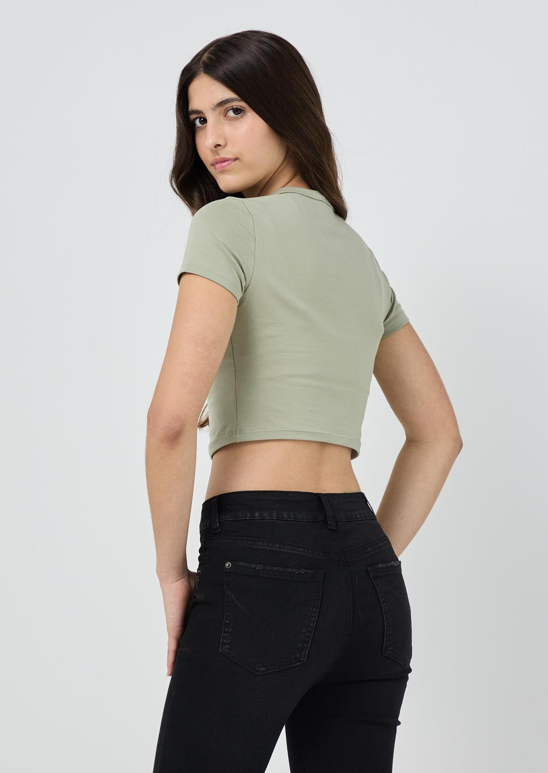 Camiseta pistacho estampado para jóvenes