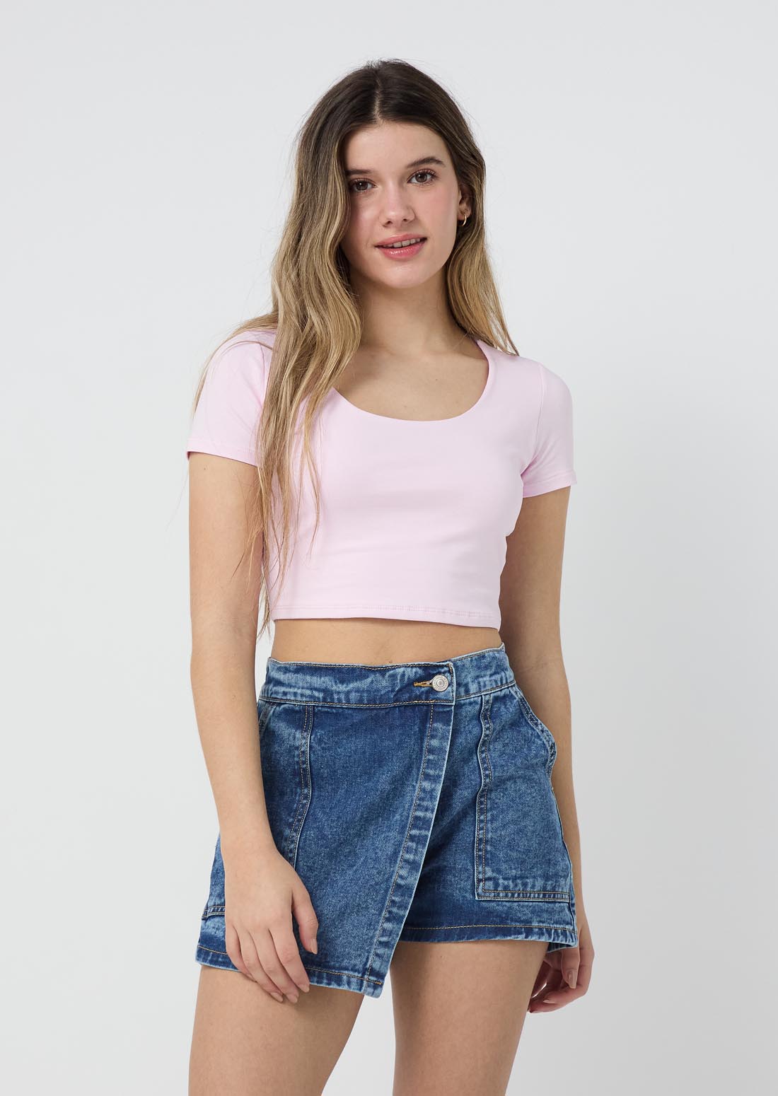 Camiseta lila claro fondo entero para jóvenes