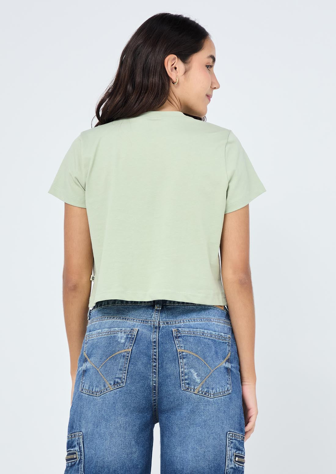 Camiseta eucalipto estampada para jóvenes