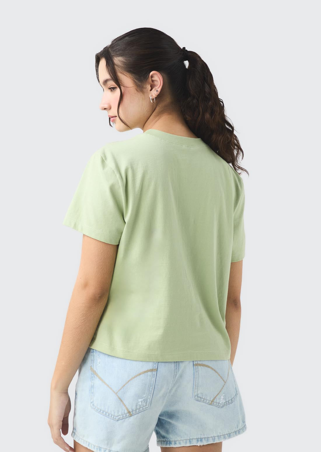 Camiseta pistacho estampada para jóvenes