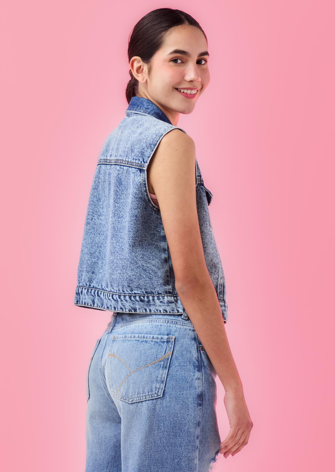 Chaleco medio fondo entero para jóvenes