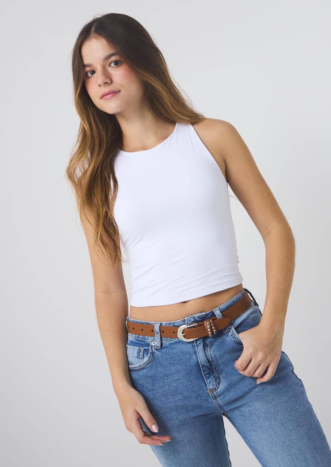 Correa miel con tres pasadores