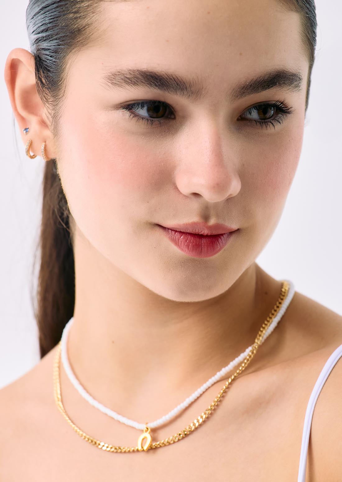 Collar dorado con dije de herradura
