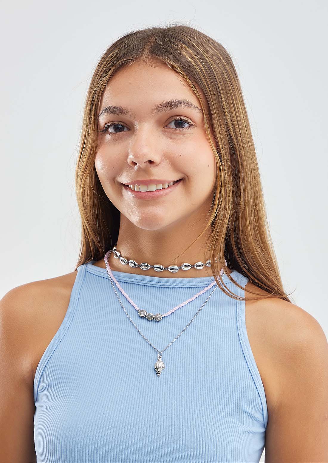 Collar x3 plateado