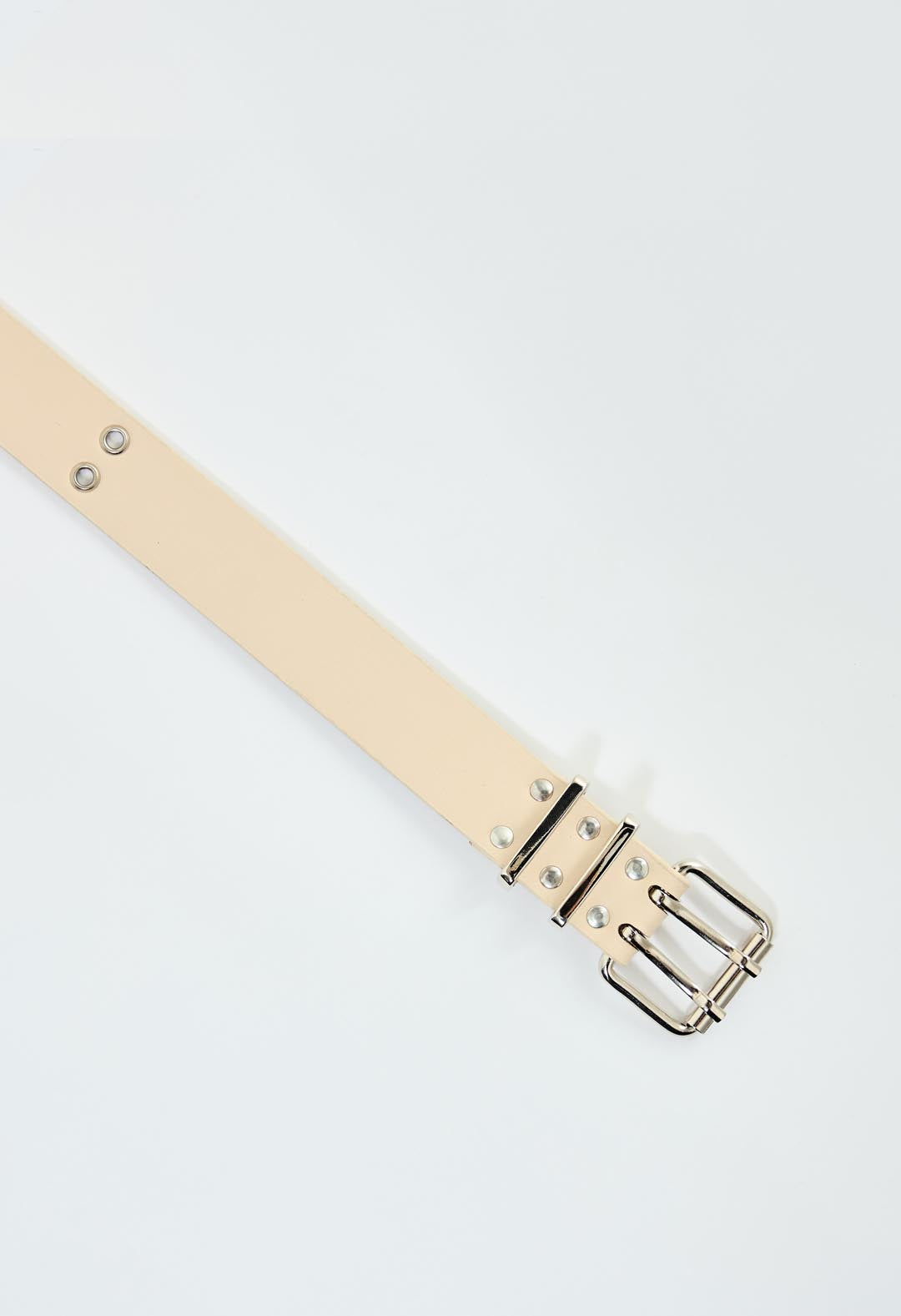 Cinturón clear beige con taches