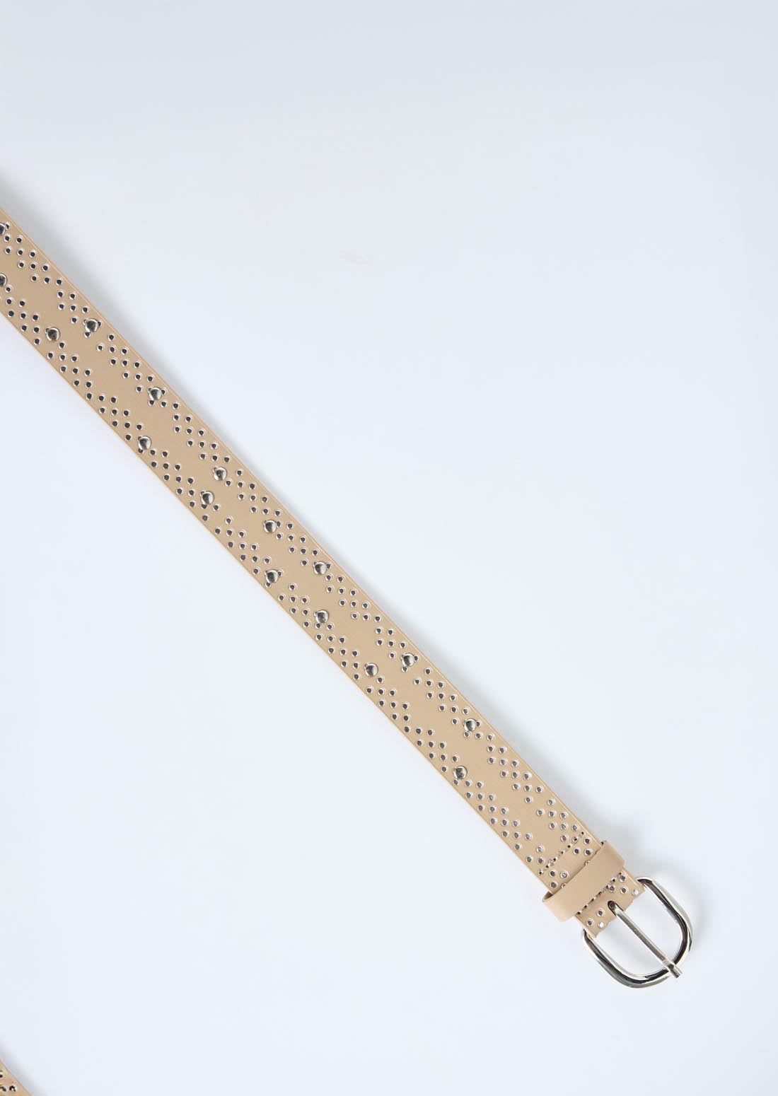 Cinturón arena con taches para jóvenes