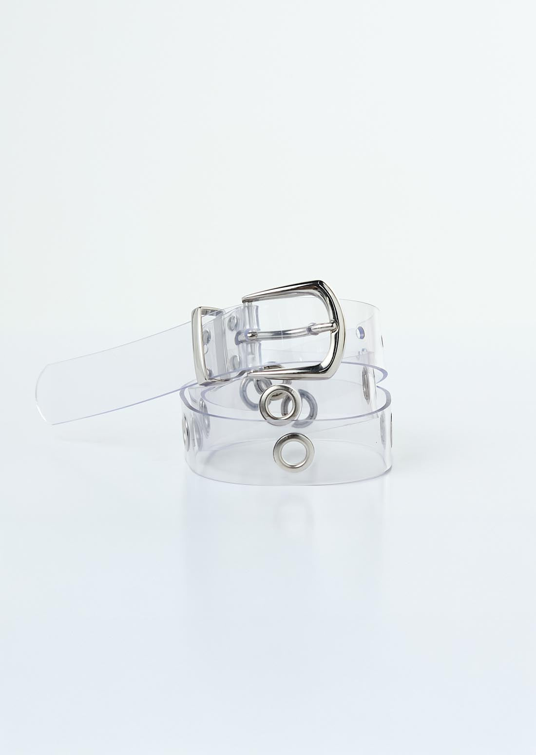 Correa transparente con ojaletes