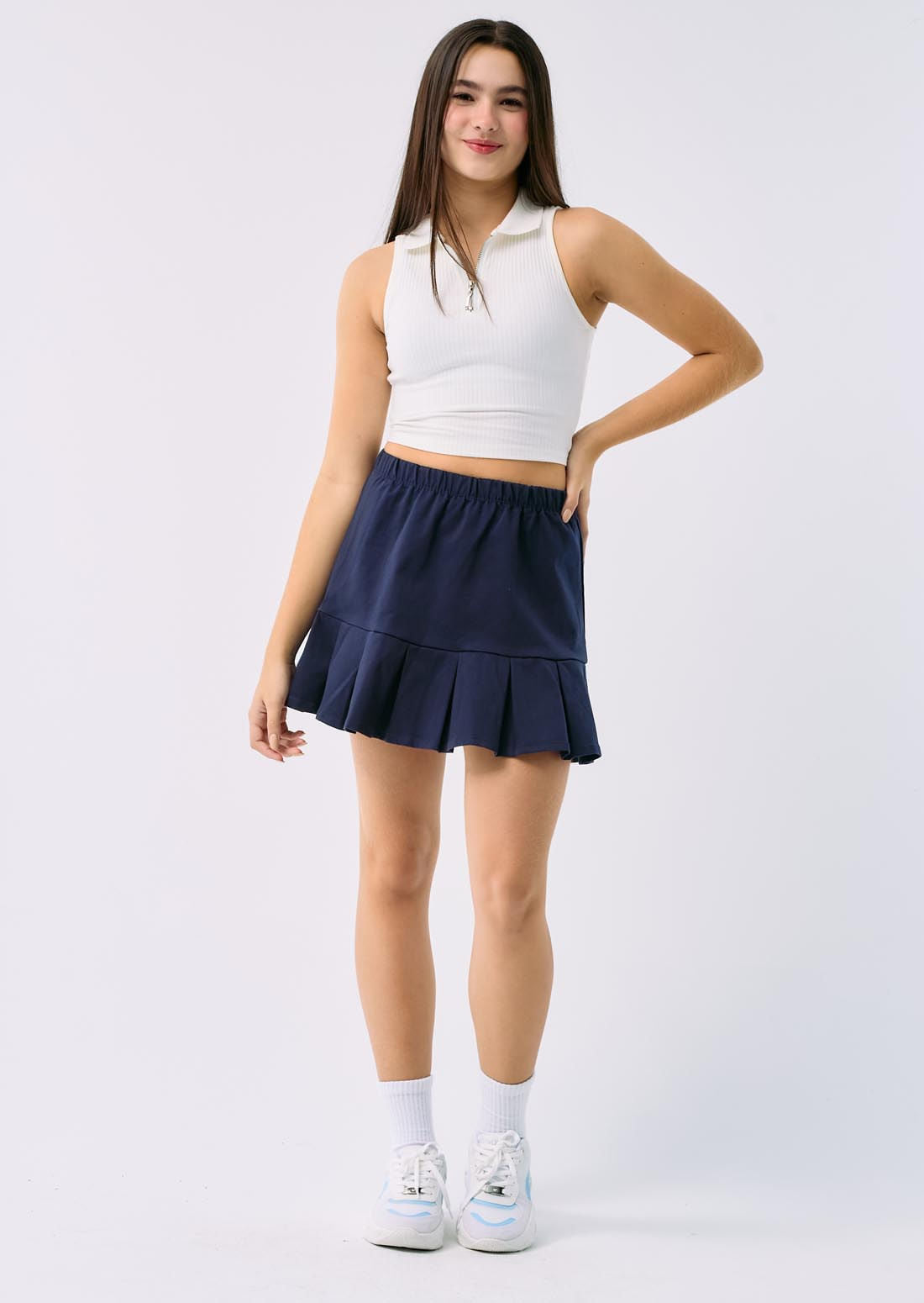 Falda corta con elástico para jóvenes