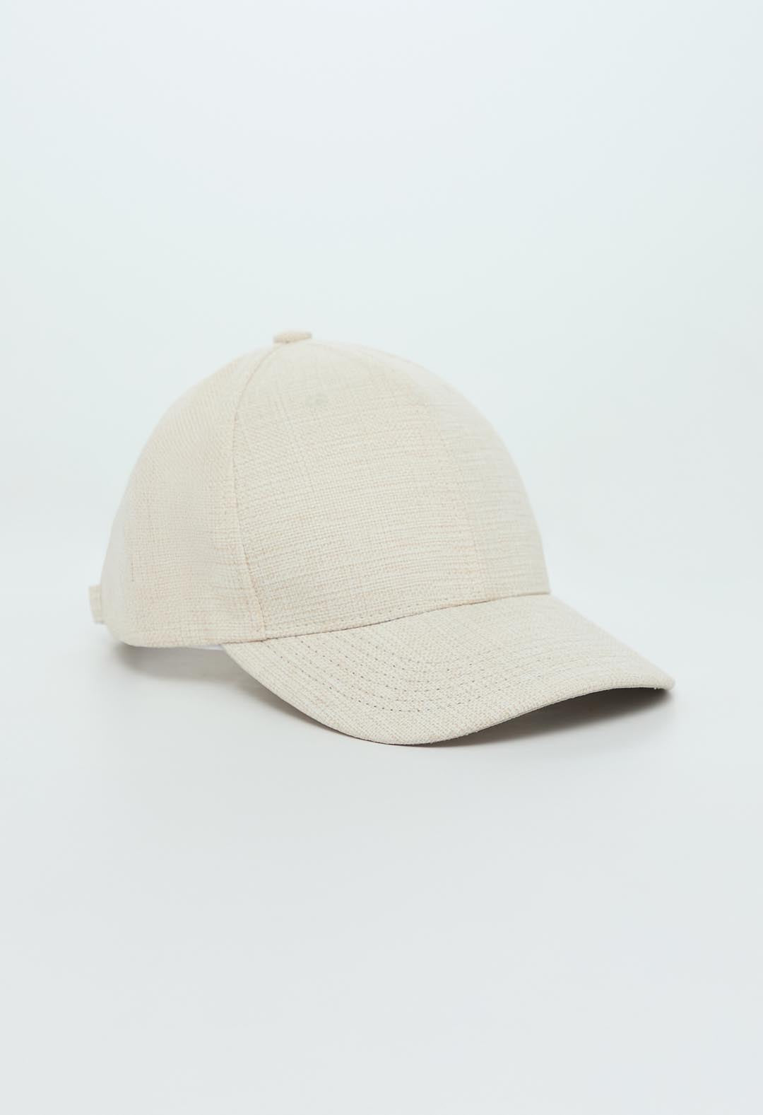 Gorra marfil con bordado