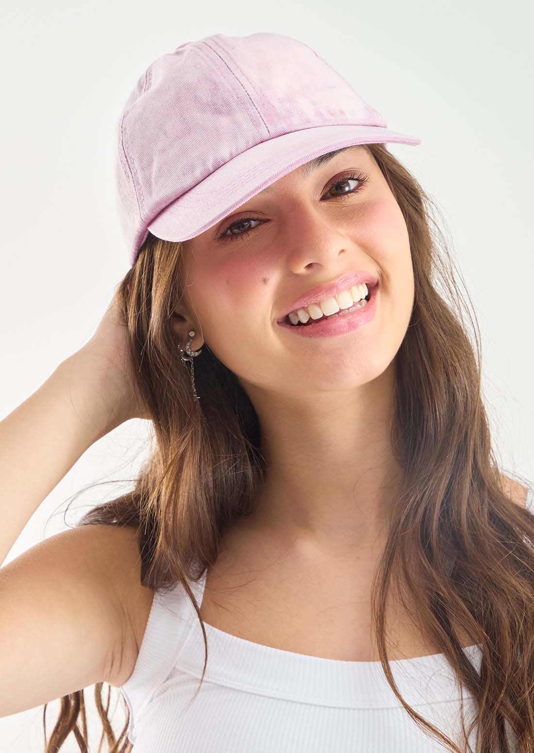 Gorra mora efecto desgaste