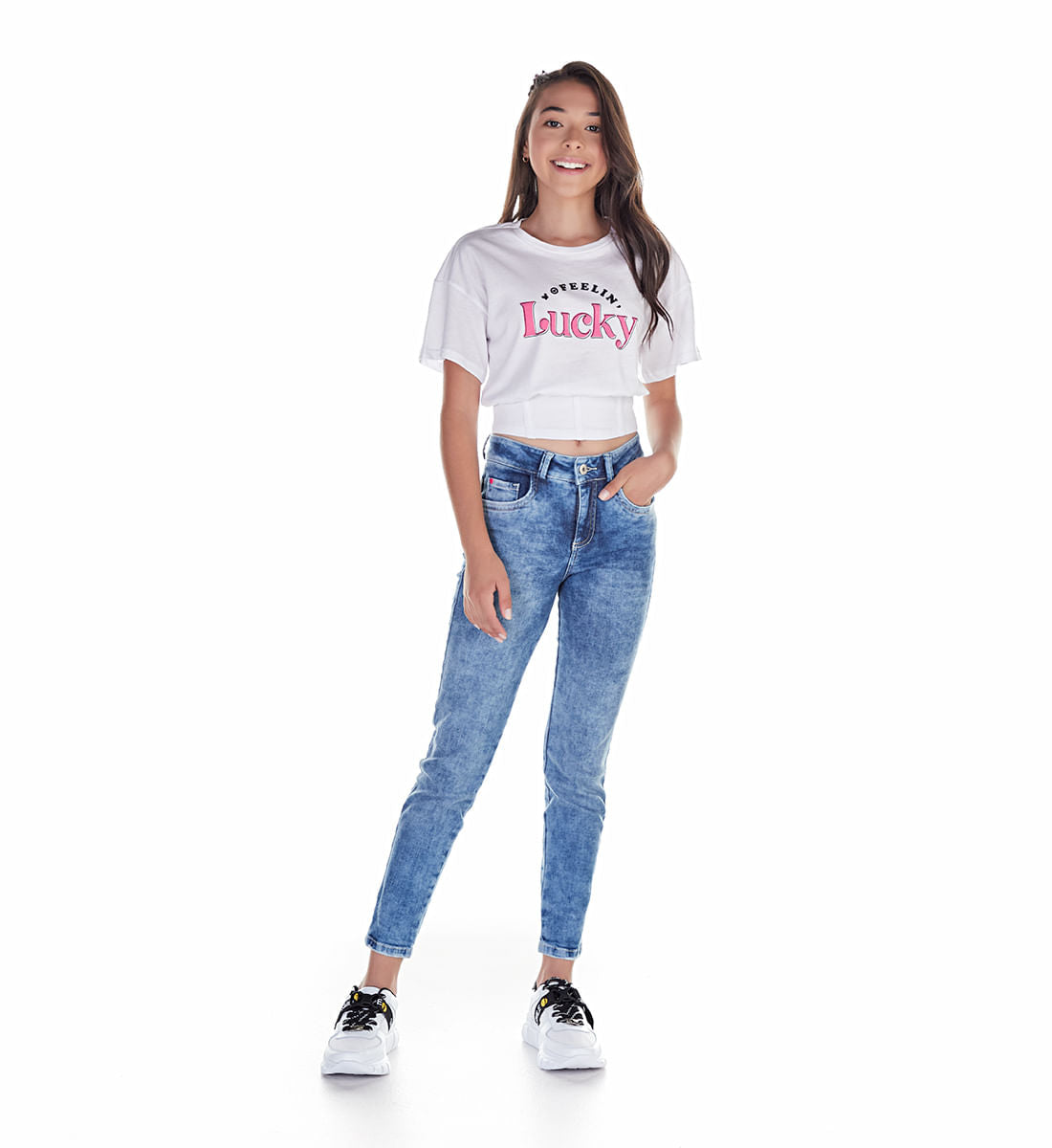 Jean cool lavado medio básico para adolescentes
