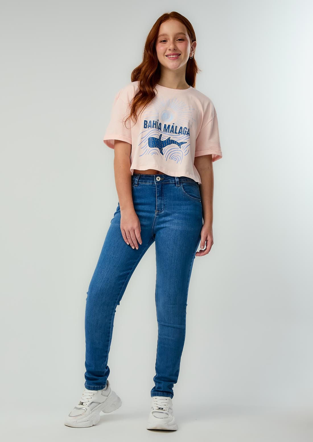 Jean perfect medio con garra decorativa para jóvenes