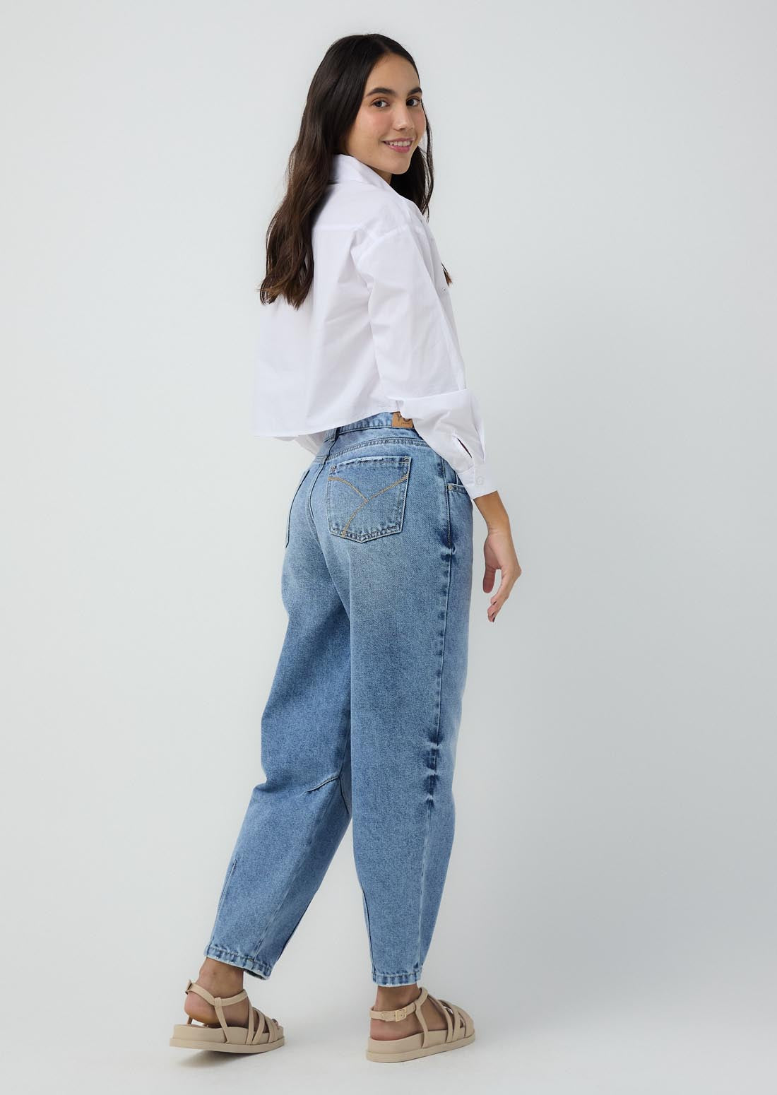 Jean bloom medio fondo entero para jóvenes