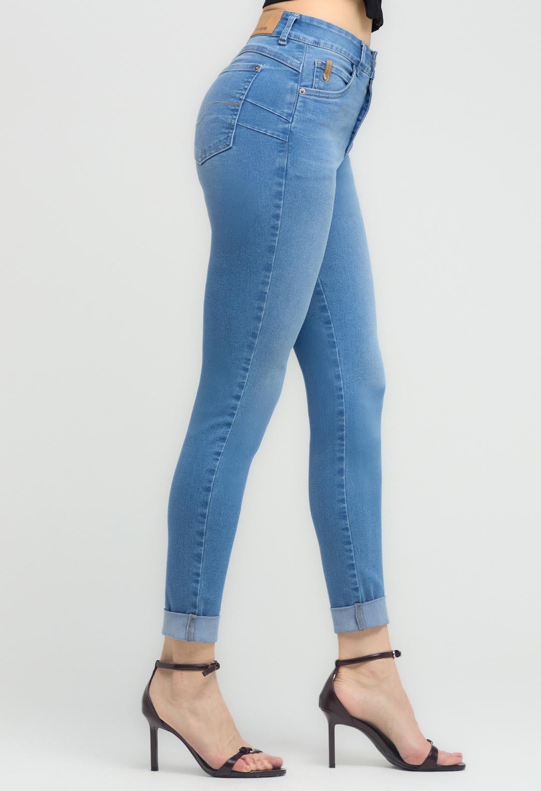 Jean levantacola medio con bota doblada para mujeres – Stop Jeans