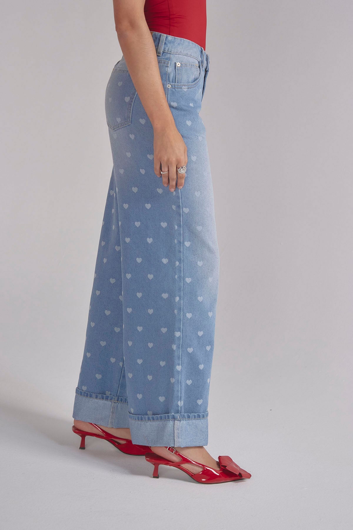 Jean retro claro con bota amplia para mujer