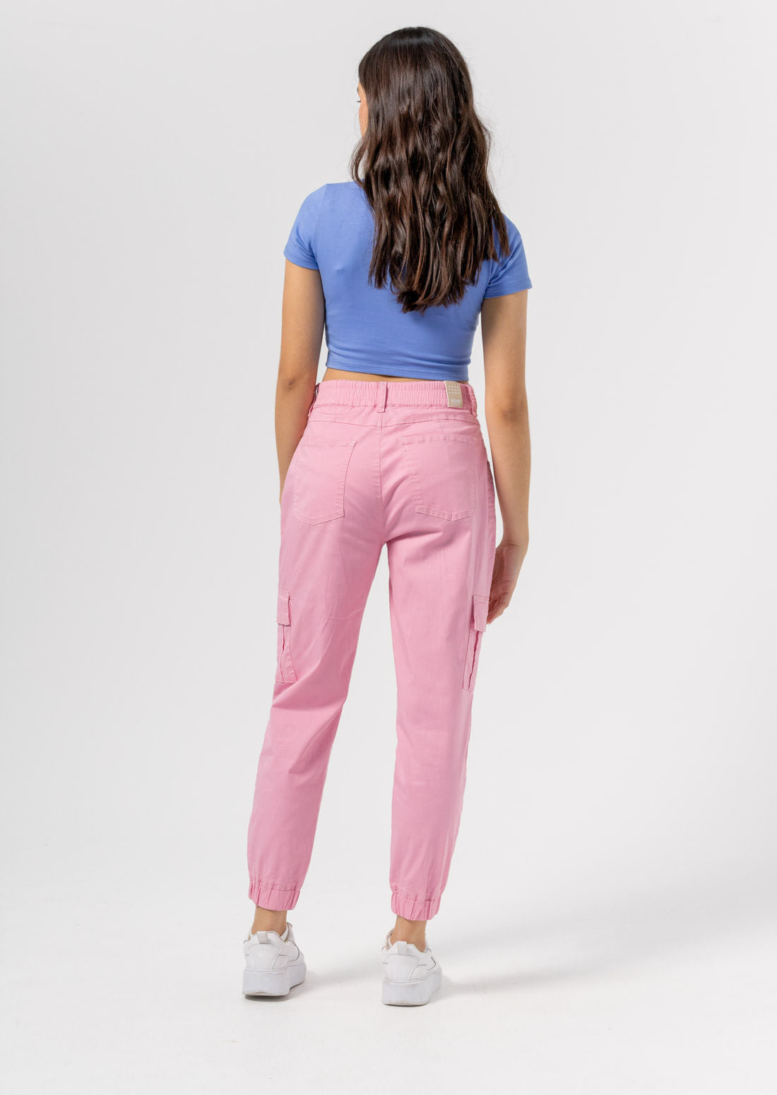 Jogger palo rosa ajustable en bota para adolescentes