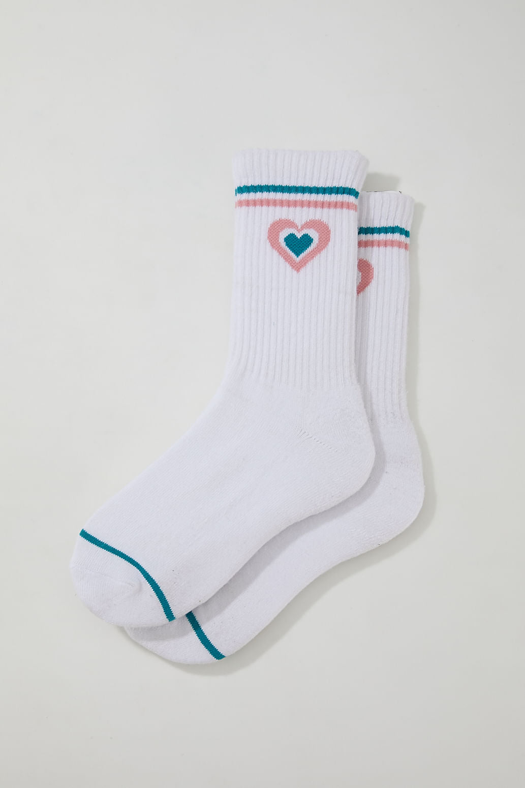 Medias blancas estampadas para jóvenes