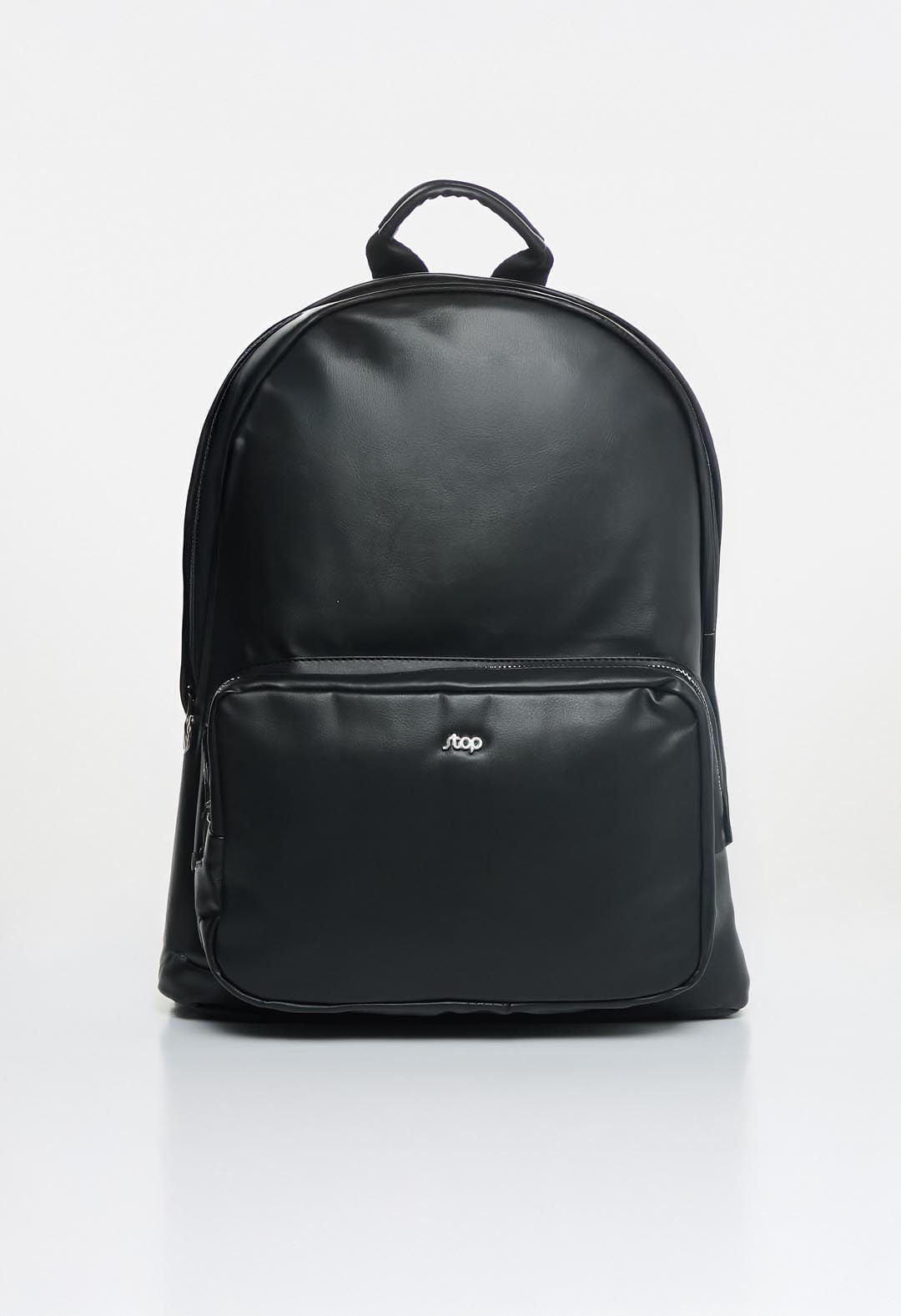 Morral negro con bolsillo en frente