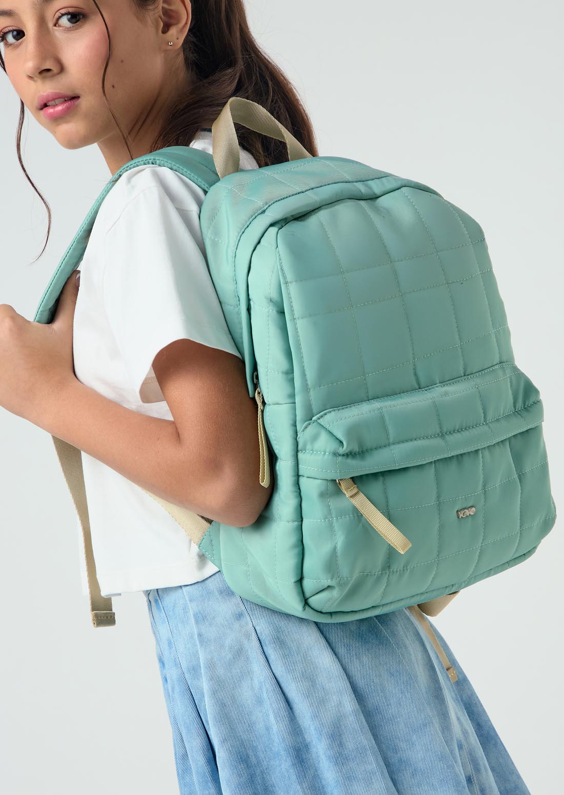 Morral menta acolchado para jóvenes