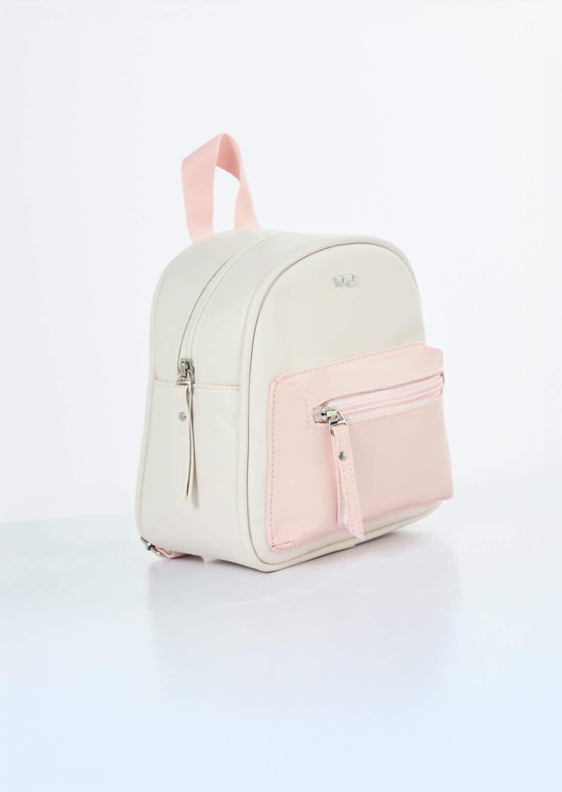 Morral rosado con bloques de color para jóvenes