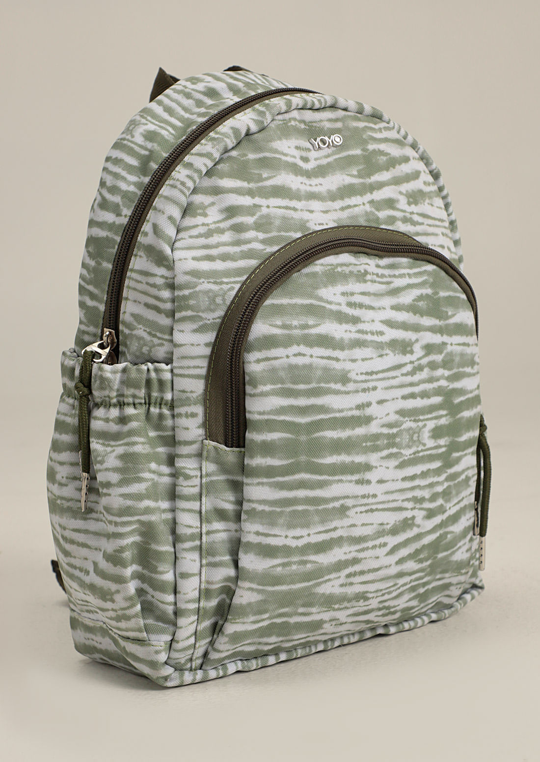 Morral verde militar estampado para jóvenes