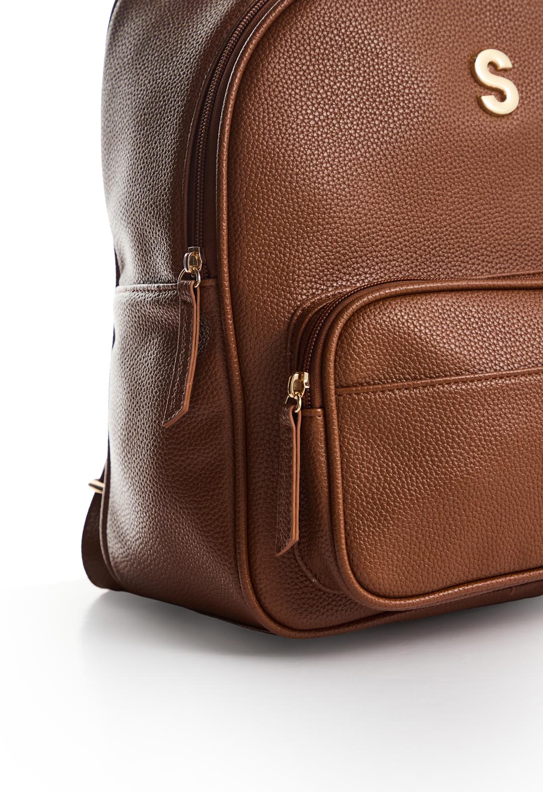 Morral miel con bolsillo delantero