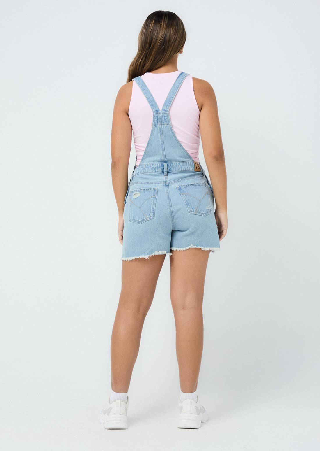 Overall corto lavado medio para jóvenes