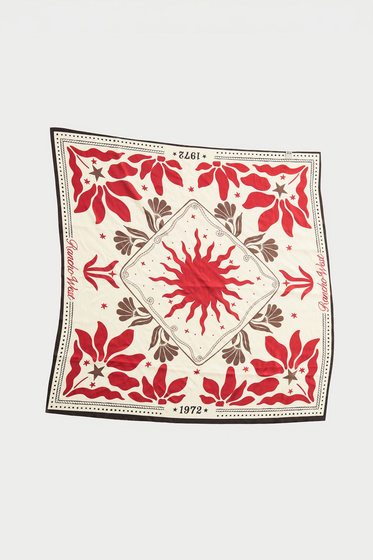 Pañoleta roja estampada para mujer