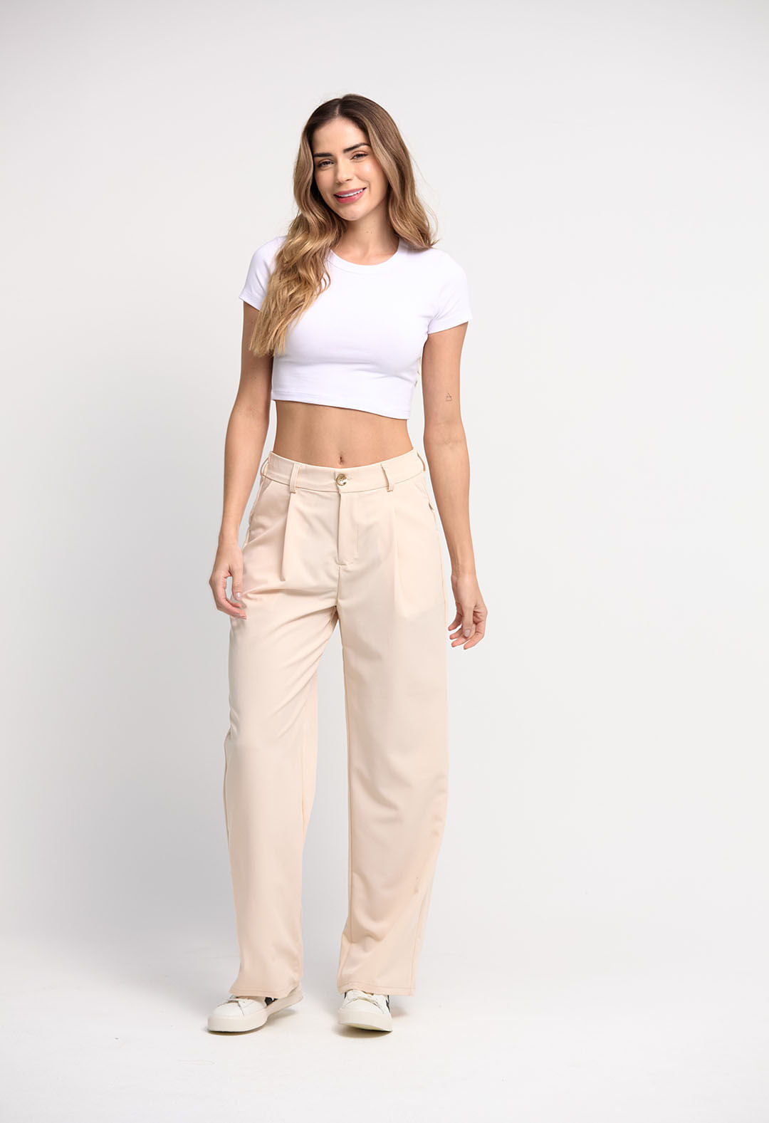 Pantalón kaki bota recta para mujeres