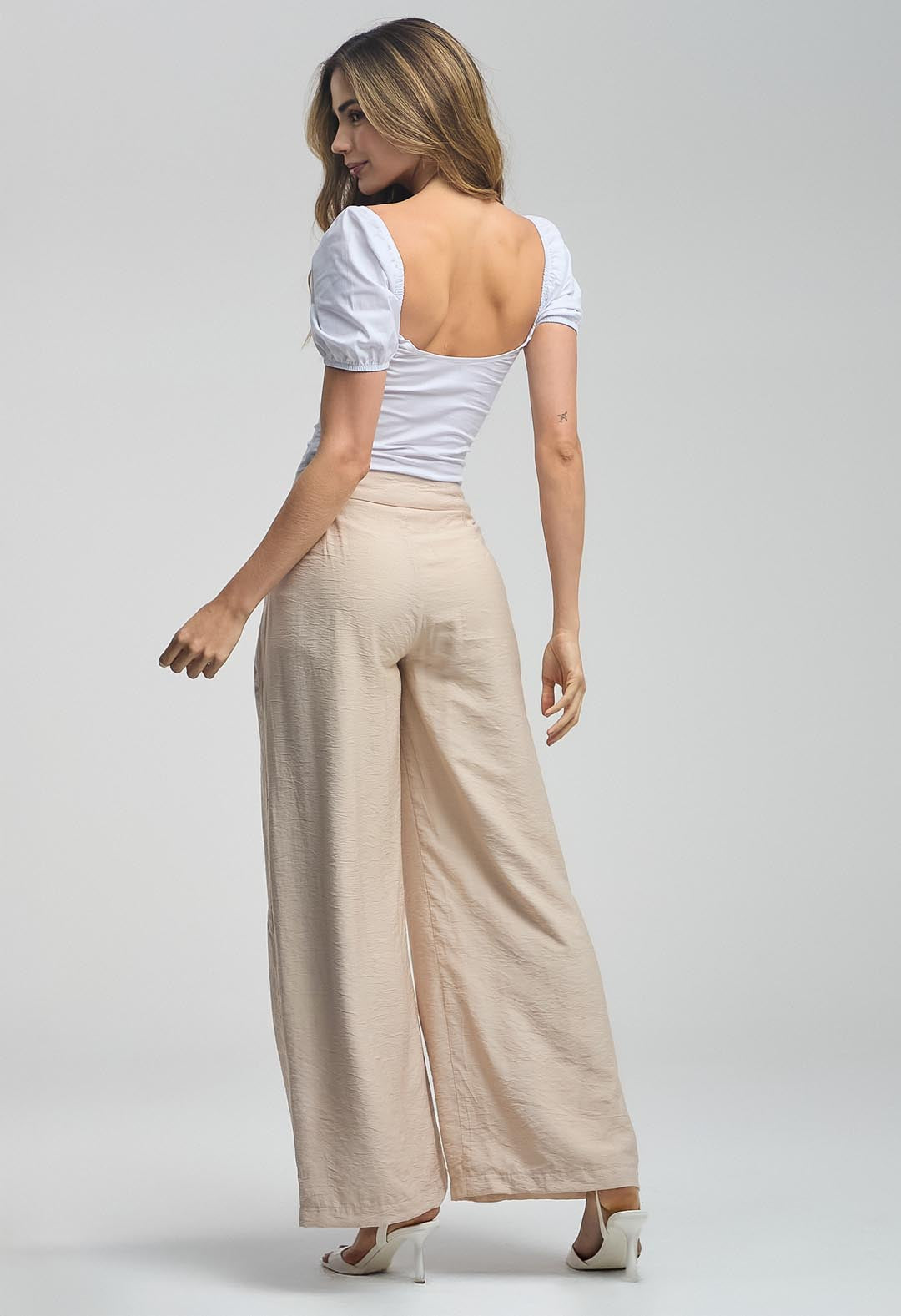 Pantalón arena fondo entero para mujeres